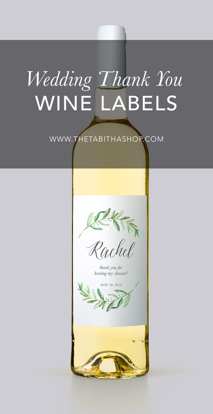 Make sure to say “thank you” after bridal shower with this custom wine label. Simply soak the ...
