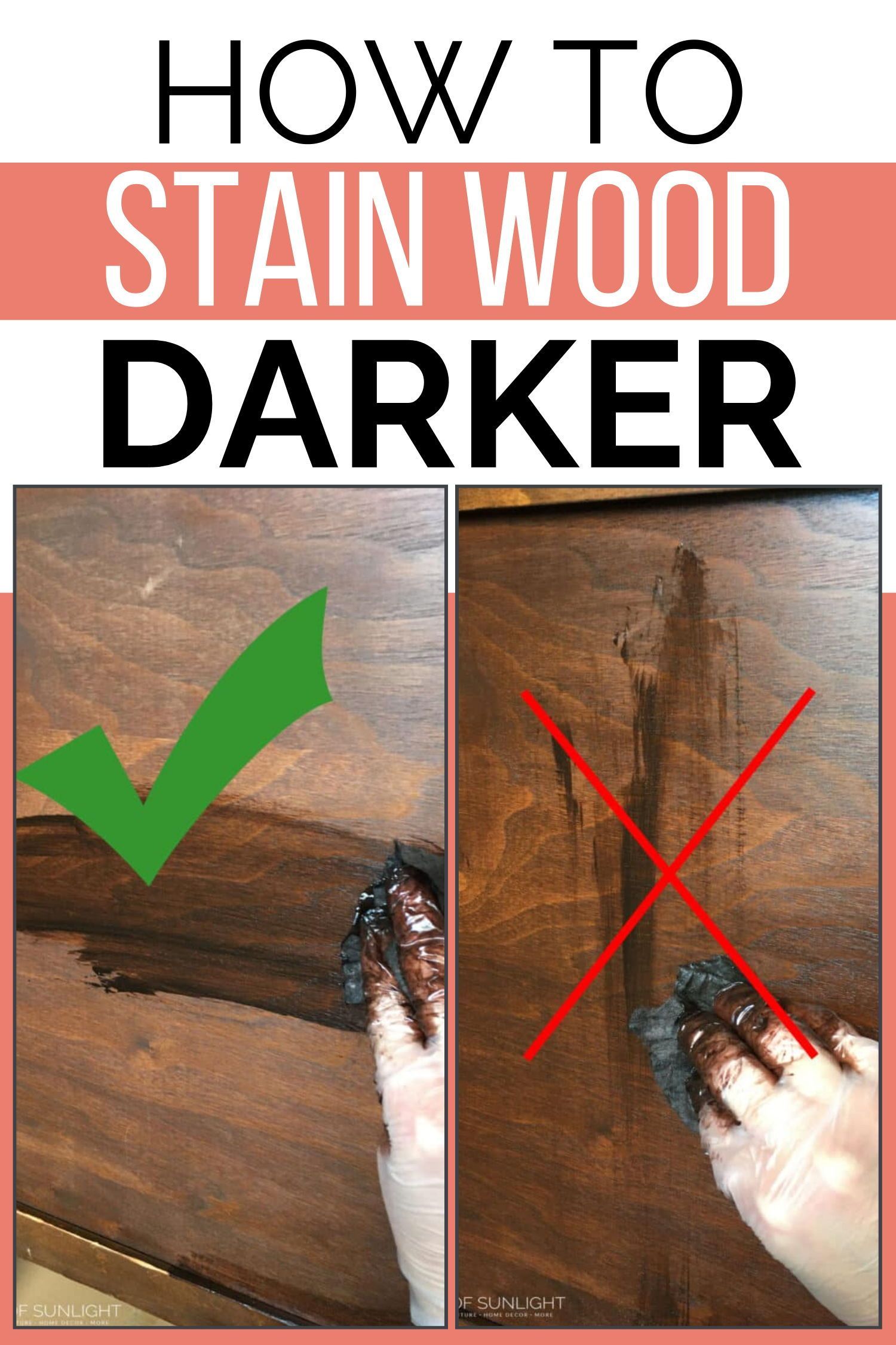 How to Stain Wood Darker