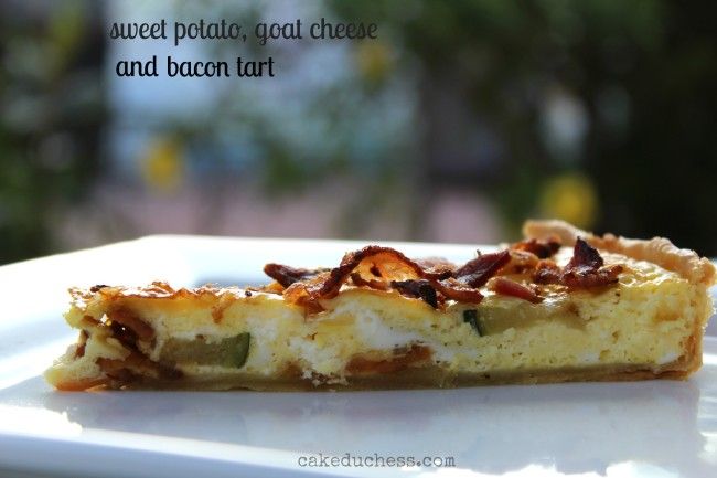 Sweet Potato, Goat Cheese and Bacon Tart | Tart, Bacon ...