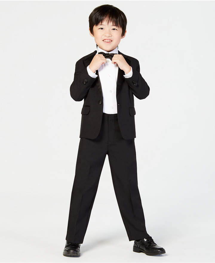 stylish party wear Blue cute boys baptism bow tie all colors,full suit kids jacket Custom made couture tuxedo, Boys smart suit