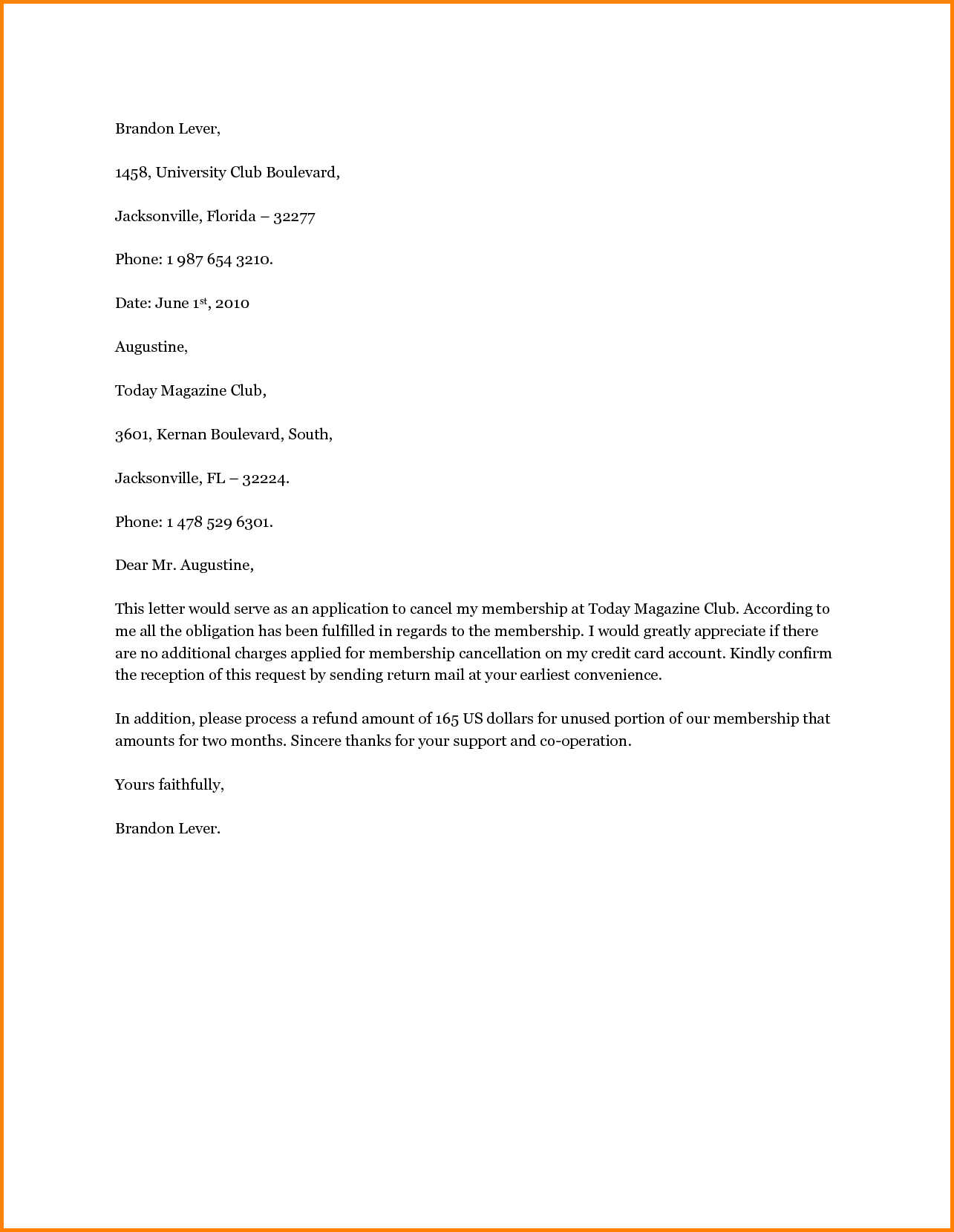 business termination letter business termination letter
