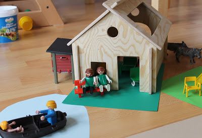 kreative kiste: Schleich Bauernhof selber bauen und spielen Schleich Bauernhof mit Stall selber bauen, holz Vorlage