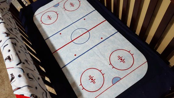 Hockey Rink Crib Sheet Nursery Sheets Bedding - Ice Hockey Crib Bedding Hockey Rink Crib Sheet Nursery Sheets Bedding - Ice Hockey Crib Bedding
