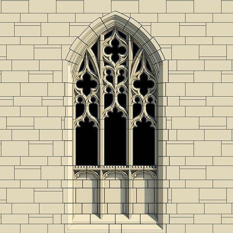Arched Gothic Window on Behance Gothic Architecture, Classical Architecture, Landscape Architecture, Architecture Design, Gothic Cathedral, Cathedral Windows, Church Windows, Bauhaus, Architecture Drawing Sketchbooks