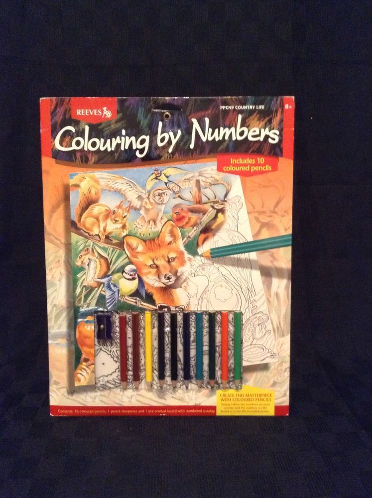 reeves color by number ppcn9 country life kids fun animals nature