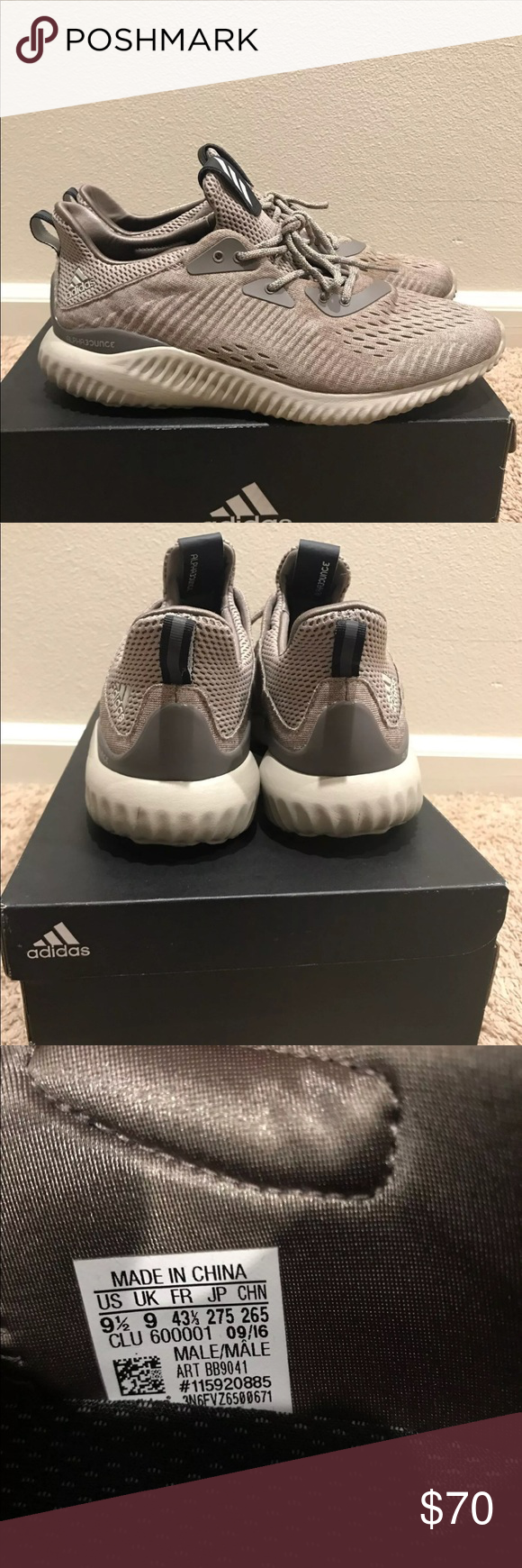Adidas alpha salta tan uomini le adidas, scarpe da ginnastica e Adidas alpha salta tan uomini le adidas, scarpe da ginnastica e