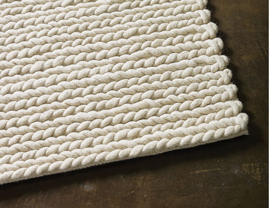 Rope Weave Ivory NZ Wool Rug by The Rug Collection | Woven rug, Flat