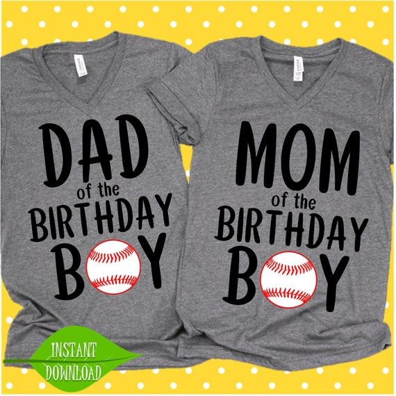 Download Mom and Dad of the Birthday Baseball svg, Baseball party ...