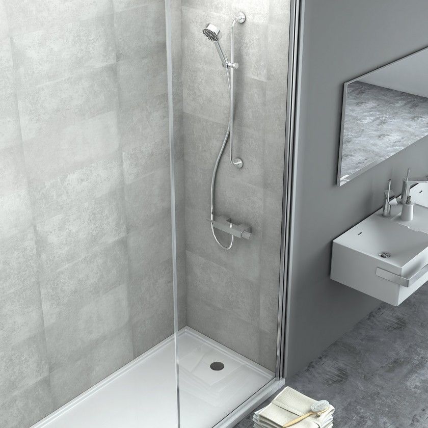 Badezimmer Vinyl Wände Klick Vinyl Wandpaneele Zement Boston 600 x 300 x 4 mm | Wandpaneele