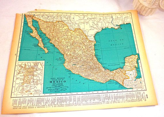 vintage 1937 maps of mexico western mexico baja california wow have things changed