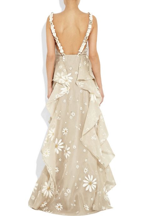 Daisy Print Wedding Dress