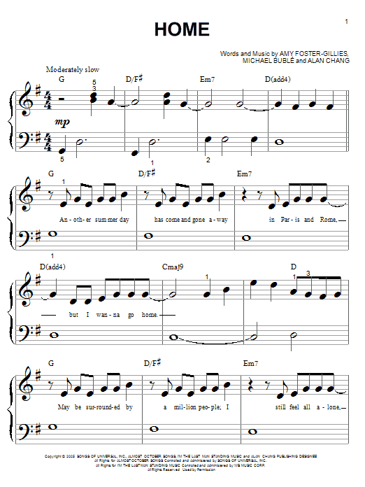 Free michael buble piano sheet music Free michael buble piano sheet music