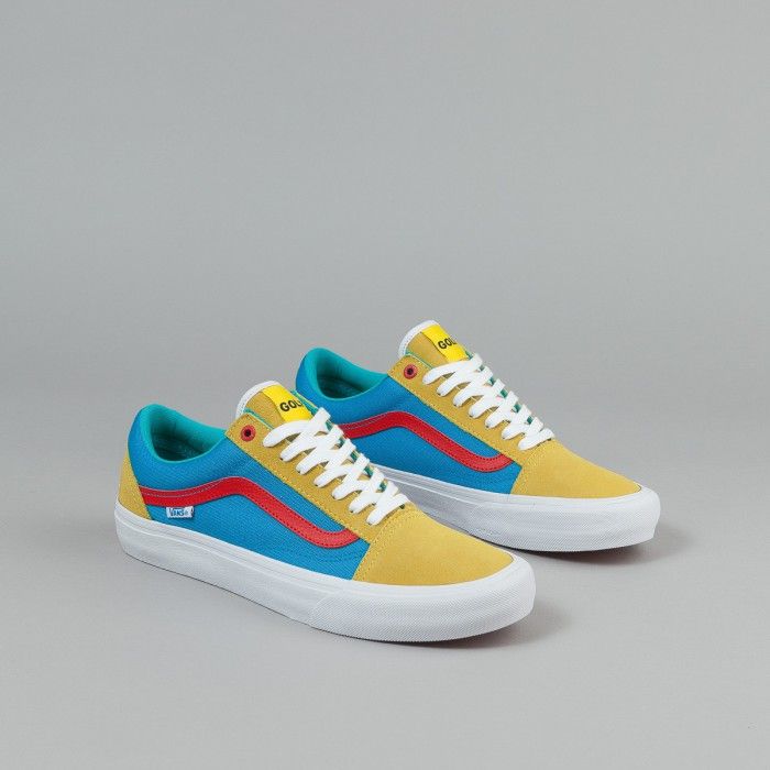 Vans Old Skool Pro (Golf Wang) - Yellow / Blue / | How to wear vans, Vans old skool, Vans