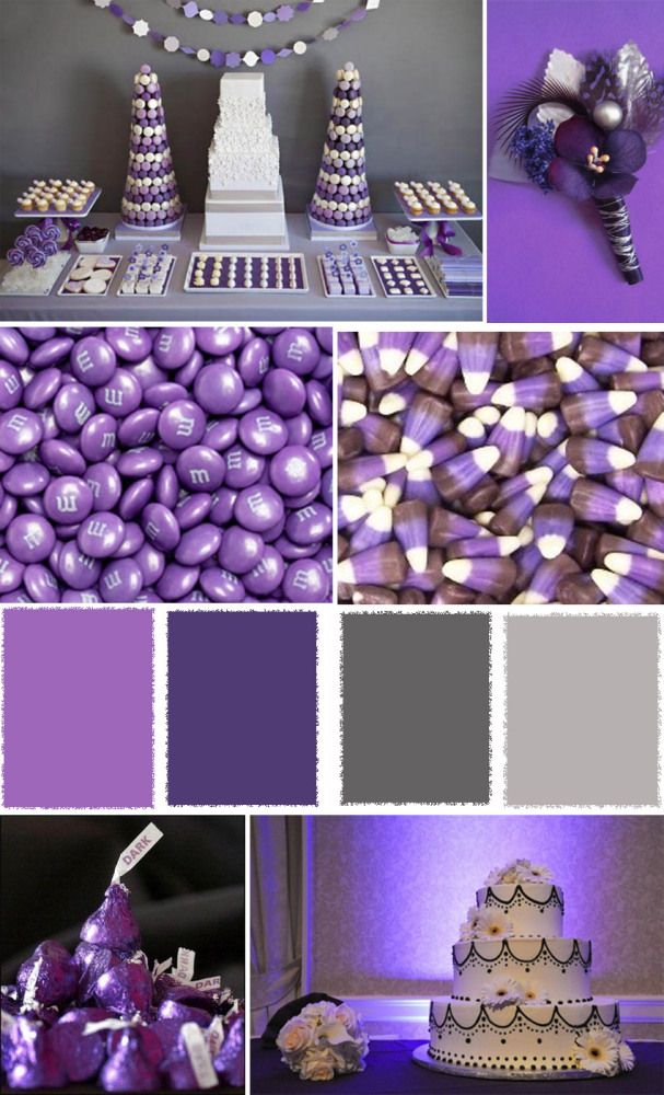 Sweet Treat Dessert & Candy Buffets {Purple and Grey Inspiration