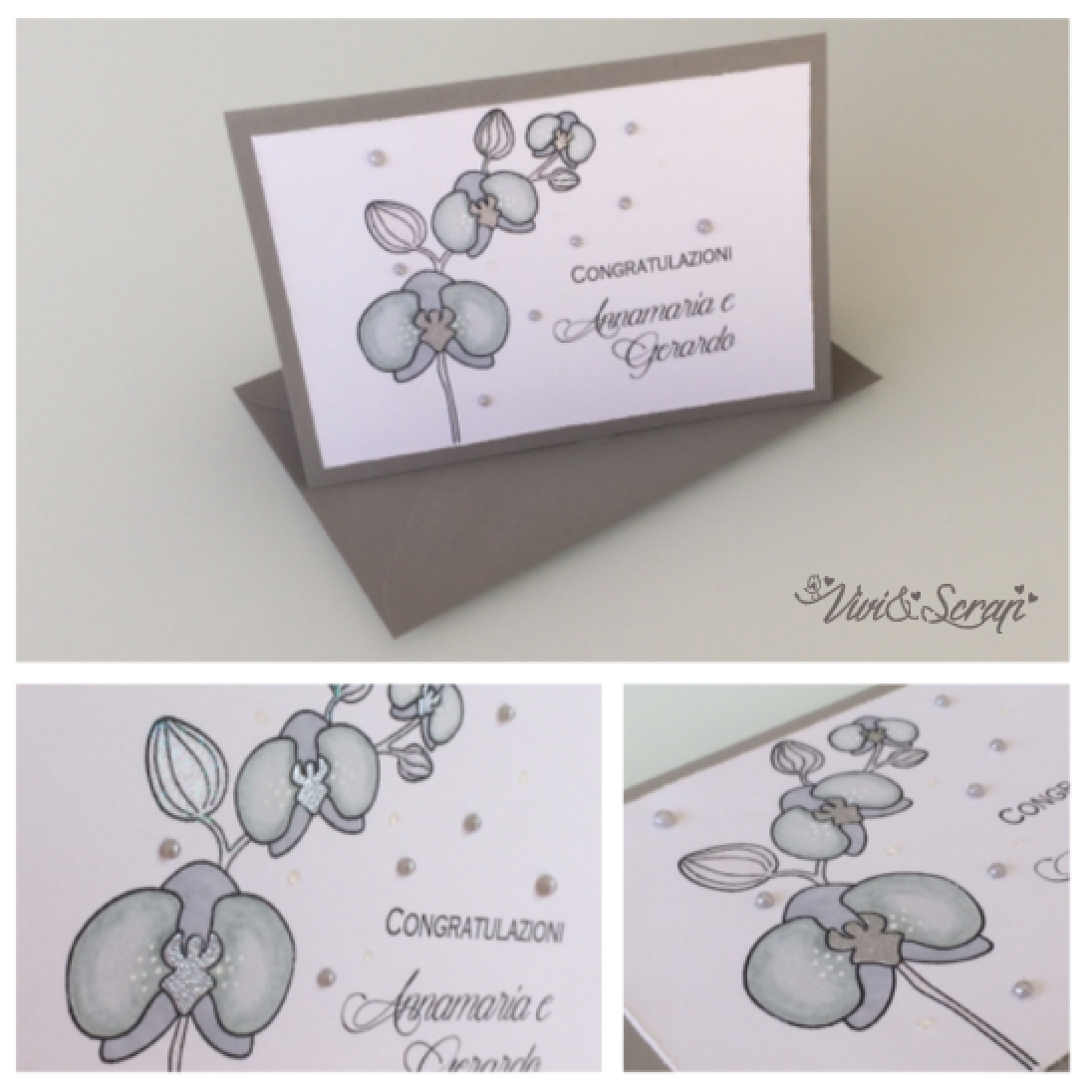 Scrapbooking Orchid Wedding Card Biglietto Per Matrimonio Con Orchidea Viviandscrap Blogspot Ch Fb Viviandscrap Instagram Viviandscrap