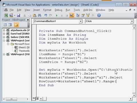 You can use Visual Basic for Applications in Excel to transfer data - excel spreadsheets You can use Visual Basic for Applications in Excel to transfer data - excel spreadsheets