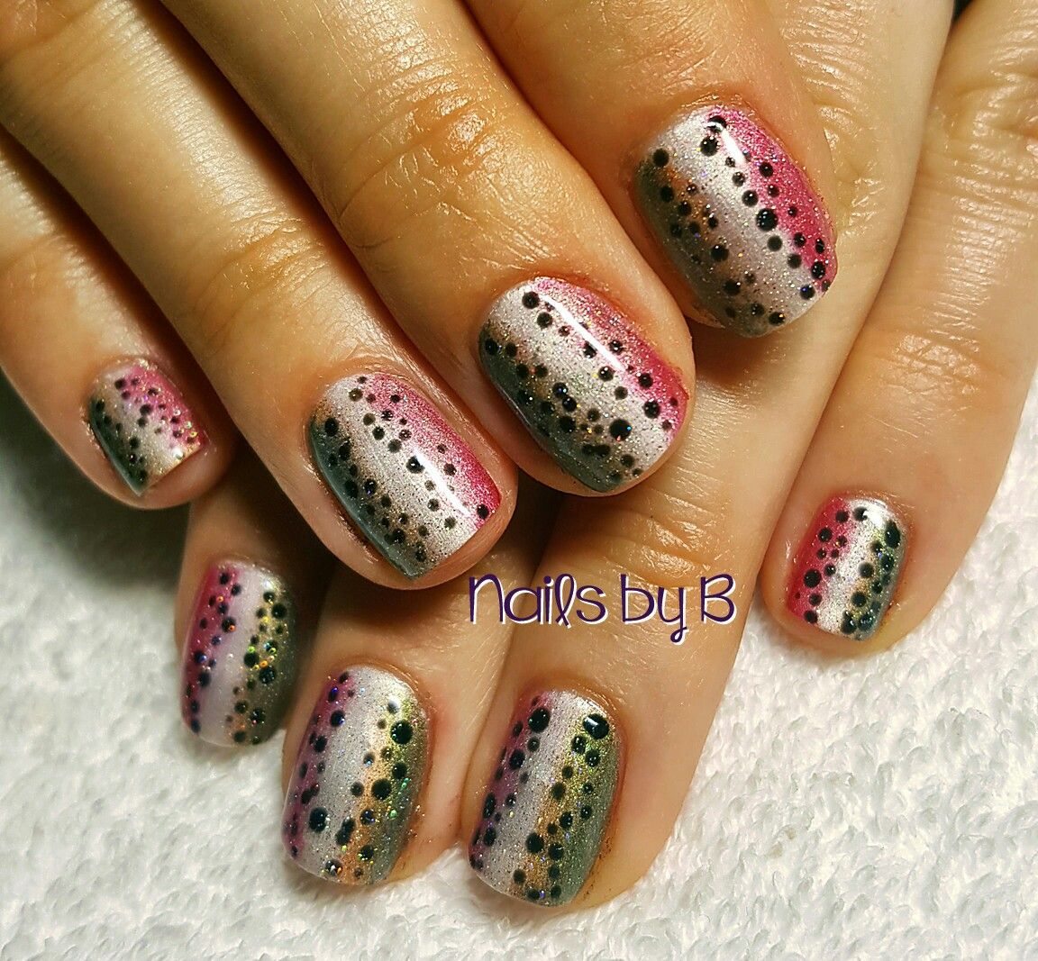 Rainbow Trout Nails Nails by B, Eugene Oregon