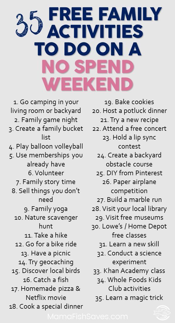 35 Fantastic Free Family Activities For Your Weekend