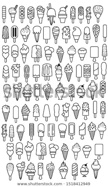 Find Doodle Vector Ice Cream Icon stock images in HD and millions of other royalty-free stock photos, illustrations and vectors in the Shutterstock collection. Thousands of new, high-quality pictures added every day. Easy Doodles Drawings, Doodle Art Drawing, Easy Doodle Art, Cute Easy Drawings, Doodle Art Designs, Mini Drawings, Art Drawings For Kids, Kawaii Drawings, Gel Pen Doodles