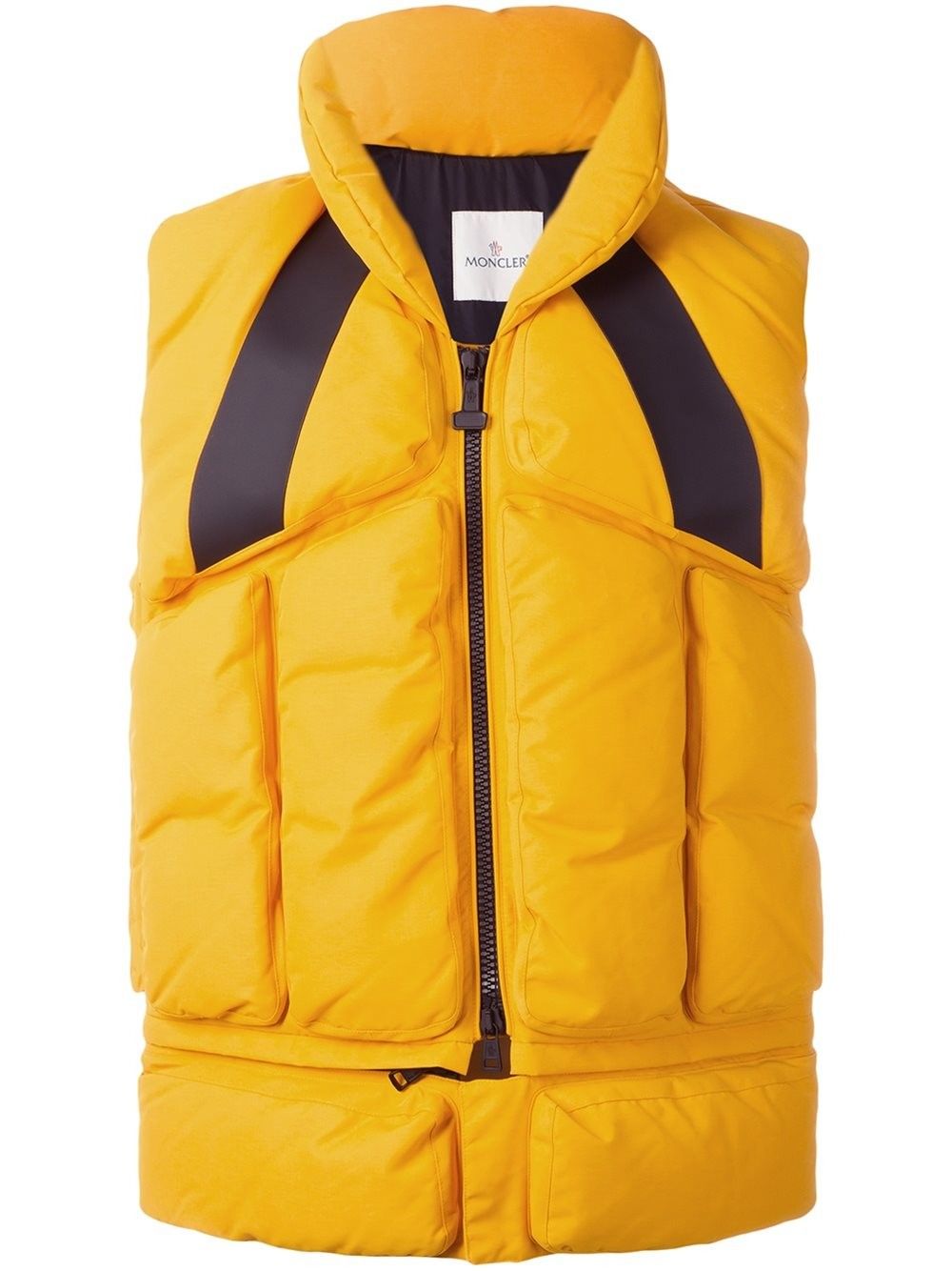 yellow moncler gilet