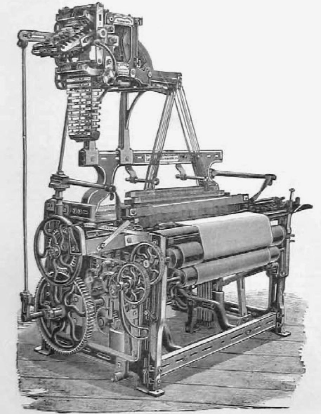 A power loom is a mechanized loom, and was one of the key developments