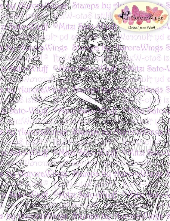 My Coloring Book Features 19 Line Drawings In The Theme Of Flowers You Will Find Mermaids Fairies And Beautiful Maidens This Staple Bound Has A