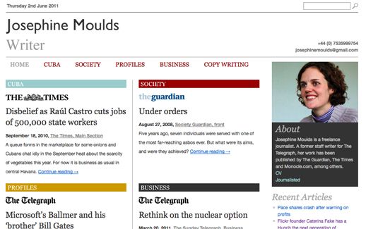 five great journalist portfolio and cv websites graphics resume cv websites