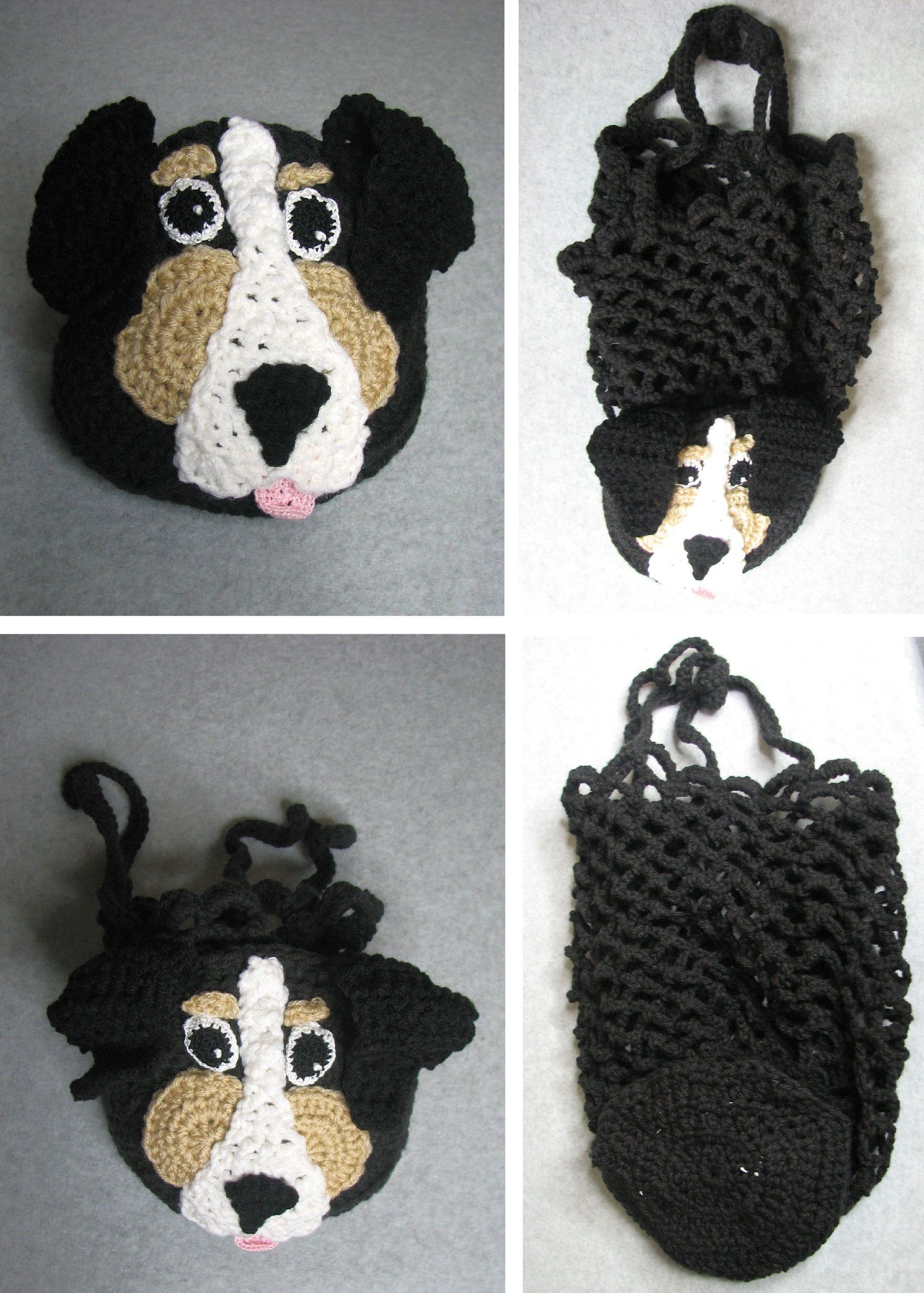 Bernese Mountain Dog Grocery Bag Crochet Pattern Digital | Etsy