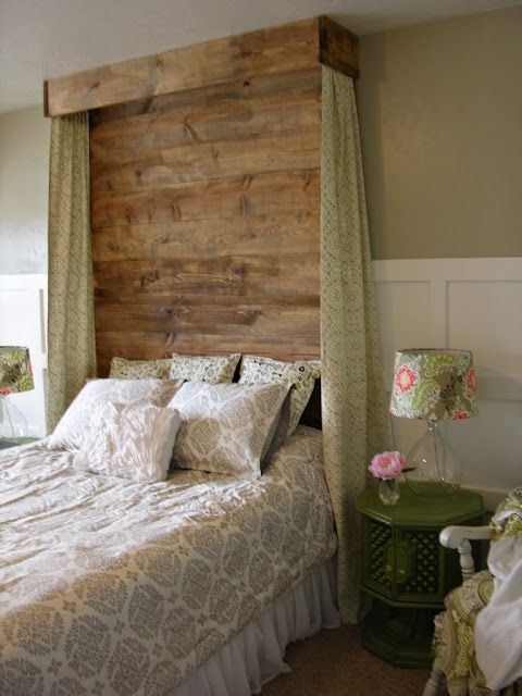 DIY Headboard Tutorialcould do a white wash finish on 