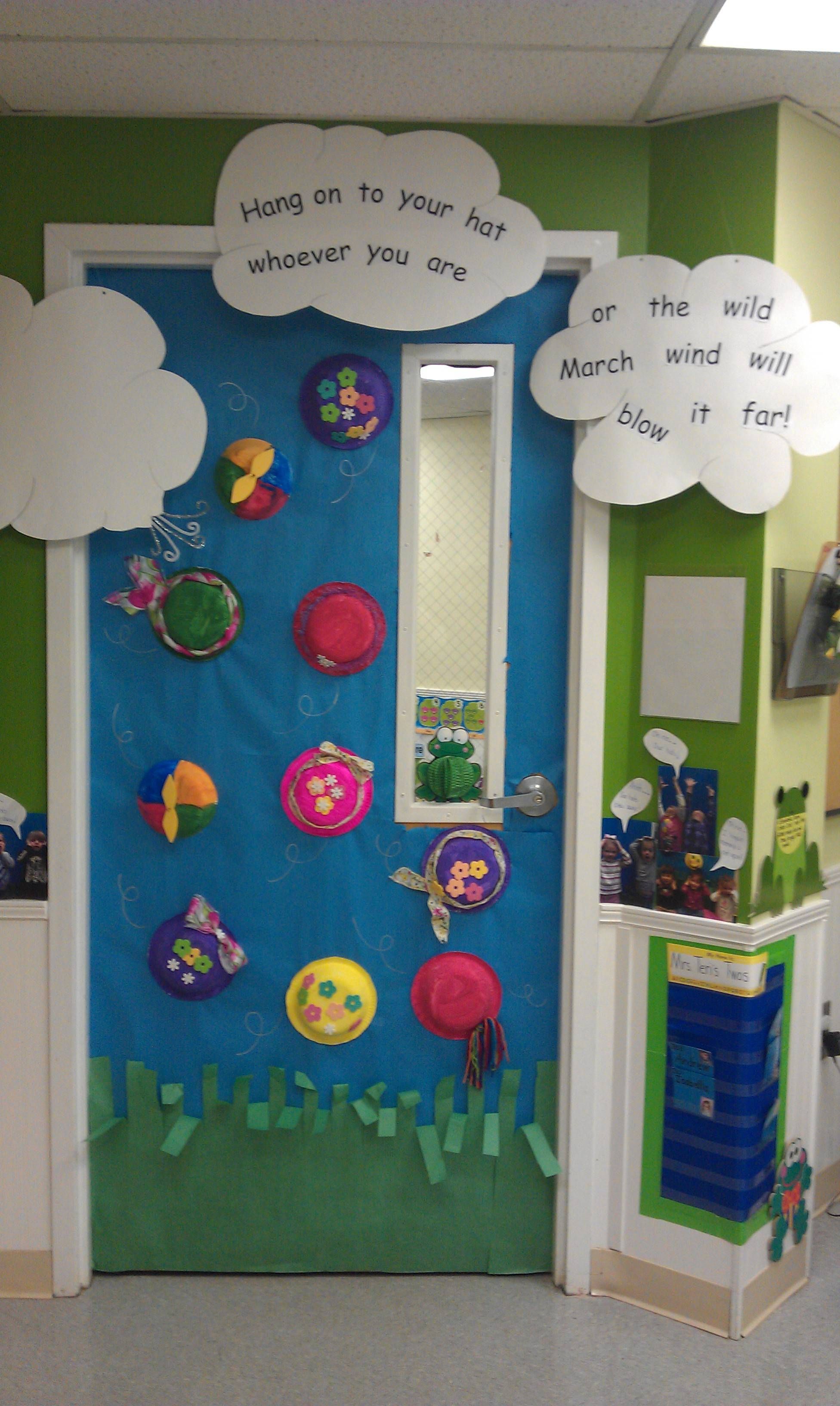 March Door Thanks To An Idea From Pinterest Elementary Bulletin Boards Classroom Bulletin