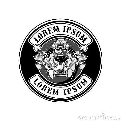Amazing black and white man biker ride motorcycle vector round logo template. suitable for various printing purposes motorcycle club and workshop company. Nice too for badge and patch Motorcycle Clubs, Round Logo, Black And White Man, Porsche Logo, Logo Templates, Lorem Ipsum, Biker, Badge, Vehicle Logos