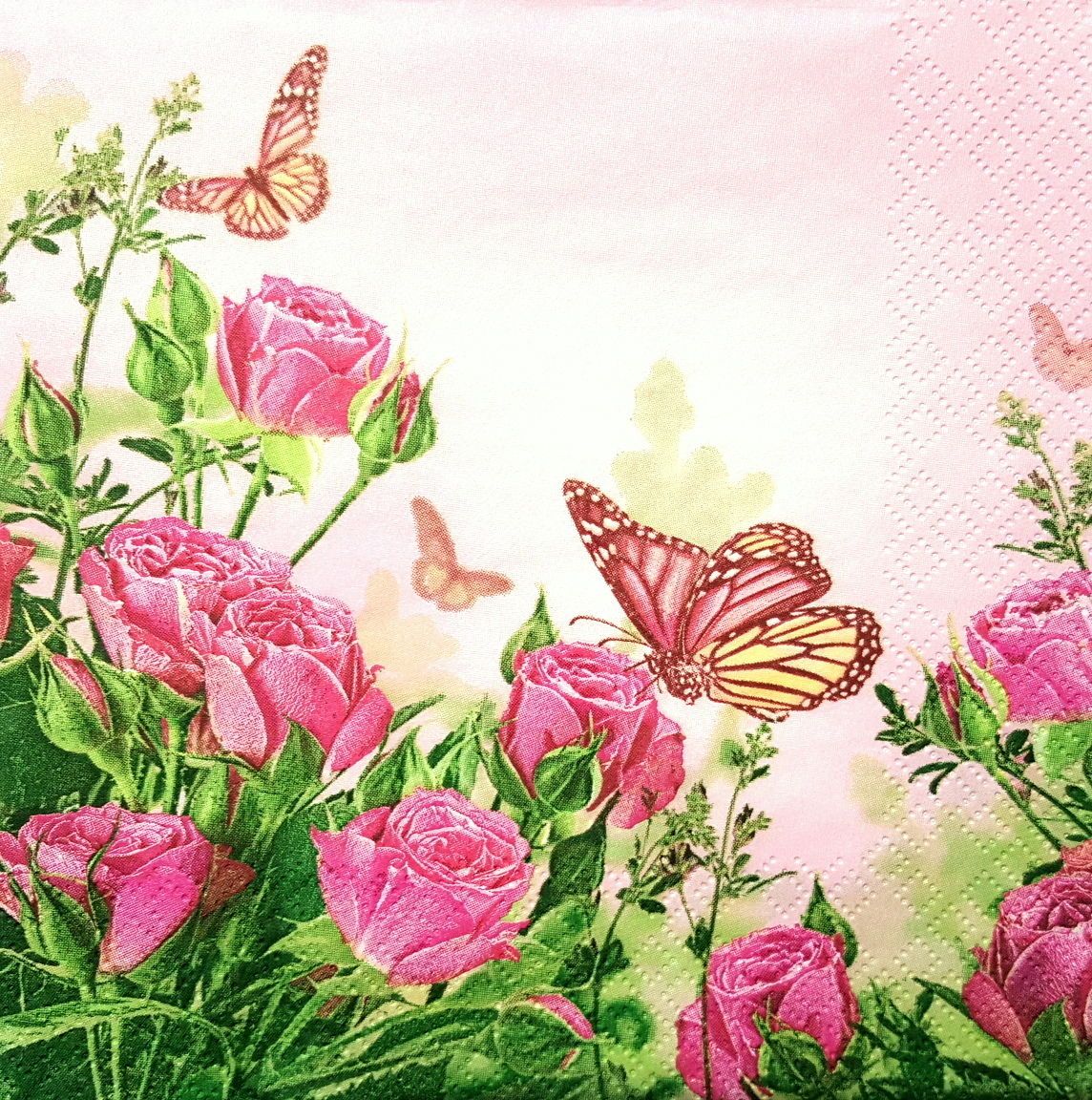 4 Lunch Paper Napkins Decoupage Craft Vintage Party Napkin Alice Flowers