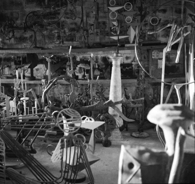 david smith at terminal iron works brooklyn ny with sculptures ad iron works brooklyn ny