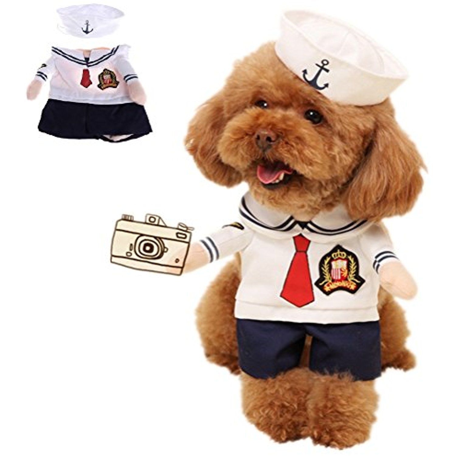 Gaocold Pet Dog Coat Cat Costume Suit Puppy Clothes Sailor Outfit