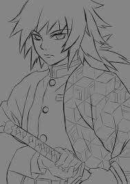 giyuu sketch Recherche Google in 2020 Anime Slayer Demon