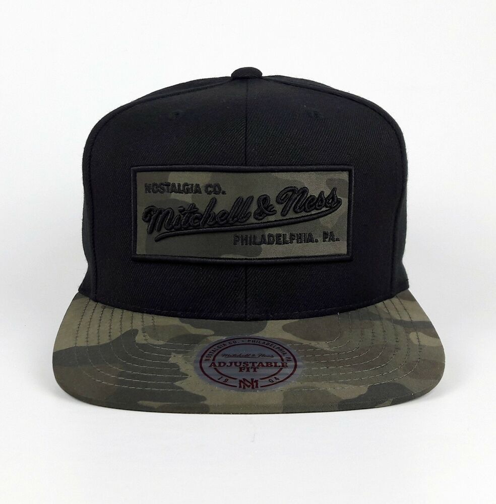 Mitchell /& Ness Basecap Snapback Brand Logo Stick grau schwarz