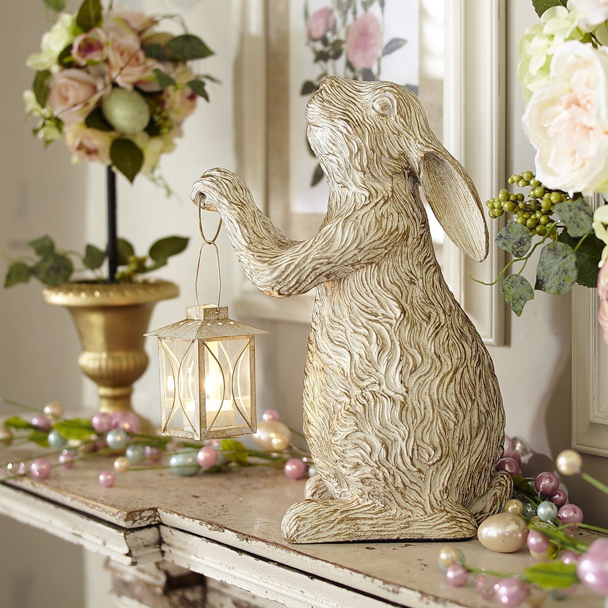 Bunny Lantern Lantern decor spring, Lanterns decor, Easter pillows