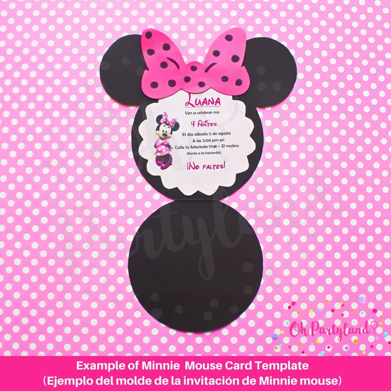 Download Minnie mouse invitation SVG file, Dxf, Png, Pdf, Eps file ...