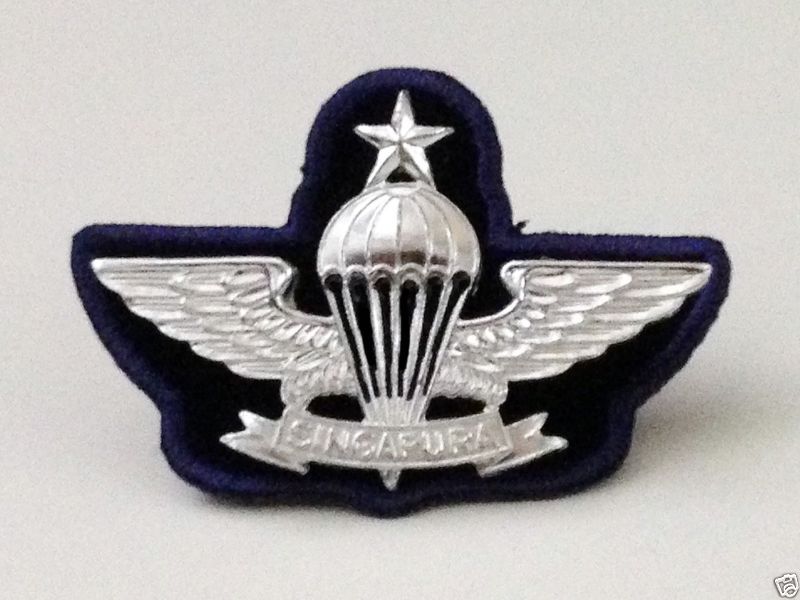 Republic of Singapore Armed Forces Parachutist Cloth Jump Wings Republic of Singapore Armed Forces Parachutist Cloth Jump Wings