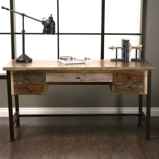 reclaimed wood office chairs the look of reclaimed wood and hand forged iron base gives the thane desk perfectly imperfect industrial style ideal for home office bedroom desk in multicolor 2018 for home pinterest reclaimed wood office chairs the look of reclaimed wood and hand forged iron base gives the thane desk perfectly imperfect industrial style ideal for home office bedroom desk in multicolor 2018 for home pinterest