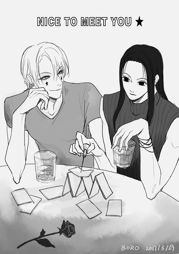 Hisoka X Illumi アニメキャラクター ヒソカ イラスト Hisoka X Illumi アニメキャラクター ヒソカ イラスト