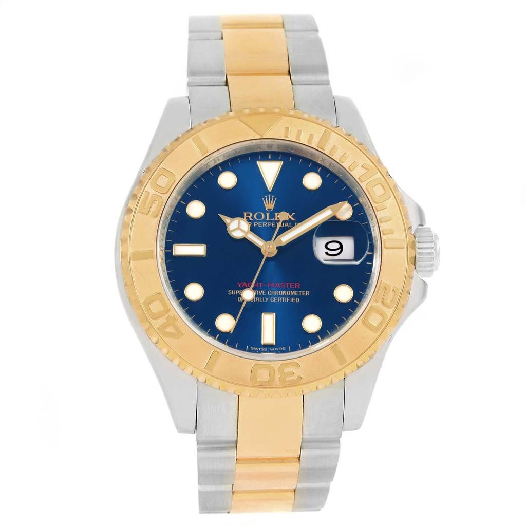 Rolex Yachtmaster 40mm Steel Yellow Gold Blue Dial Mens