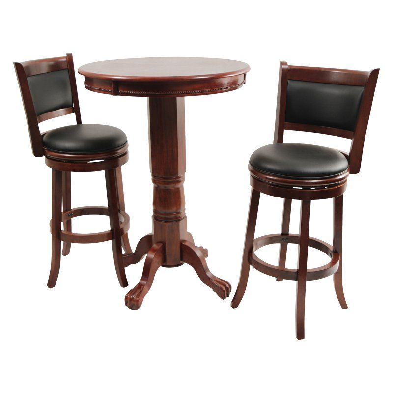 Boraam Augusta 3 Piece Pub Table Set Dark Cherry Bor131 Boraam Augusta 3 Piece Pub Table Set Dark Cherry Bor131