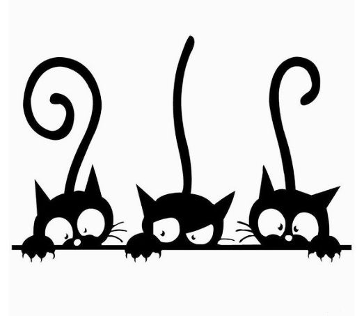 Chat Dessin Noir Black Cat Peeking Cat Cat Drawing Cat Wall Chat Dessin Noir Black Cat Peeking Cat Cat Drawing Cat Wall