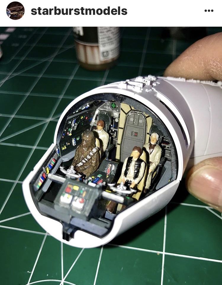 Millennium Falcon Model cockpit | Millennium falcon model, Millennium