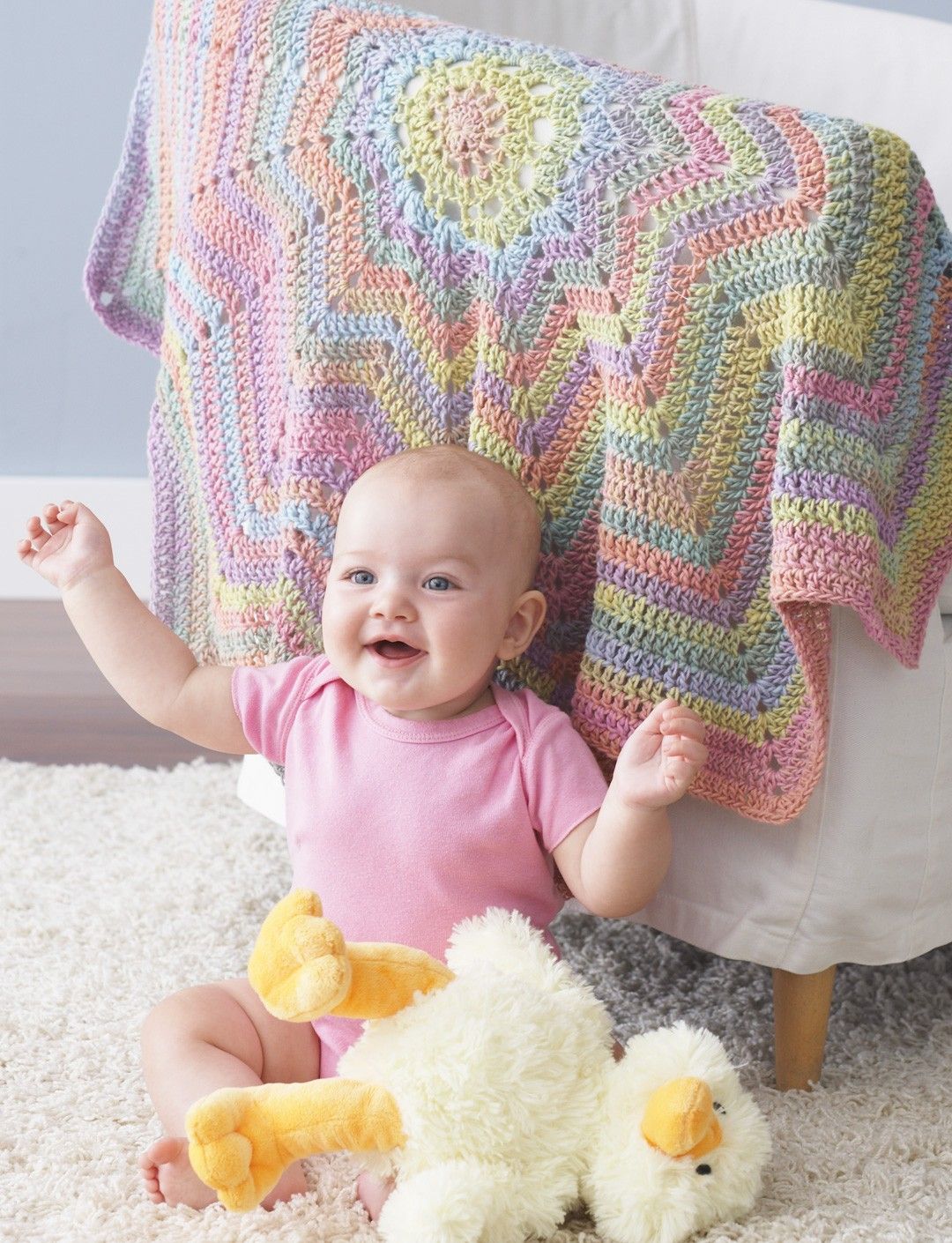 From the Middle Baby Blanket Yarnspirations Baby afghan crochet