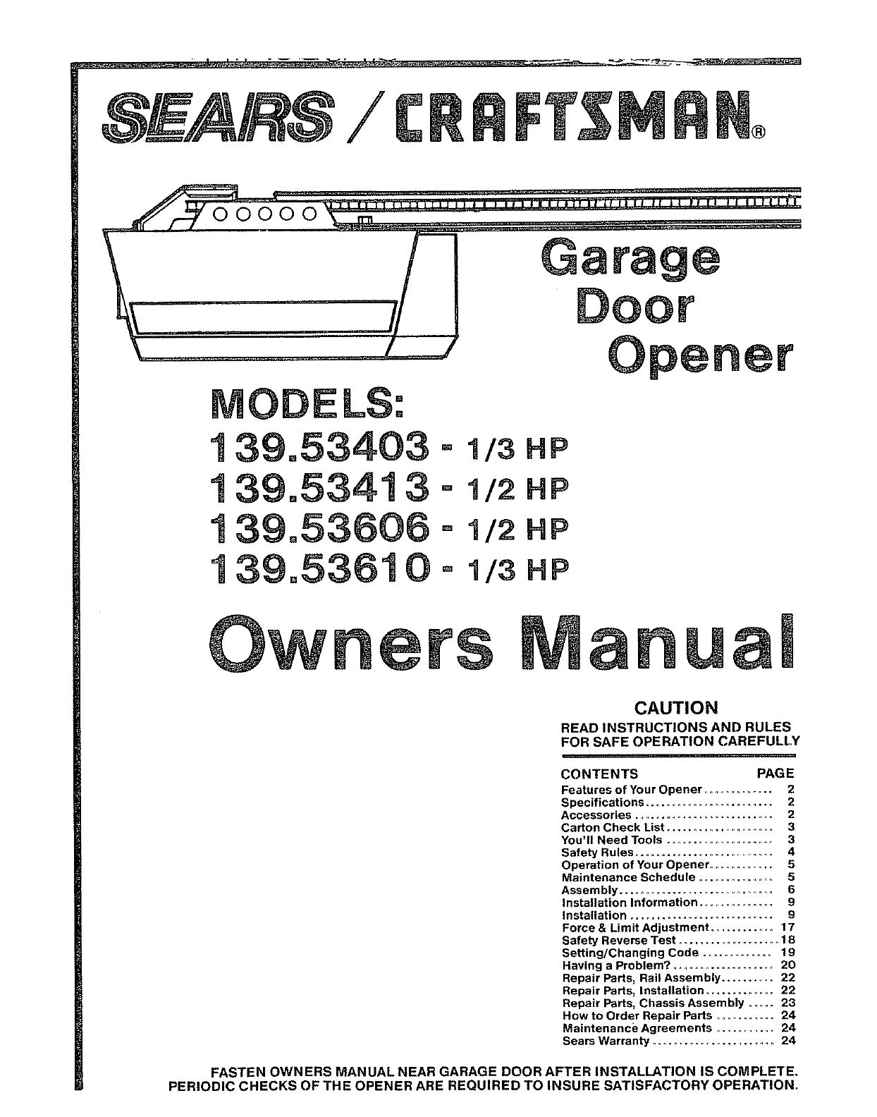 Craftsman Garage Door Opener Diagram