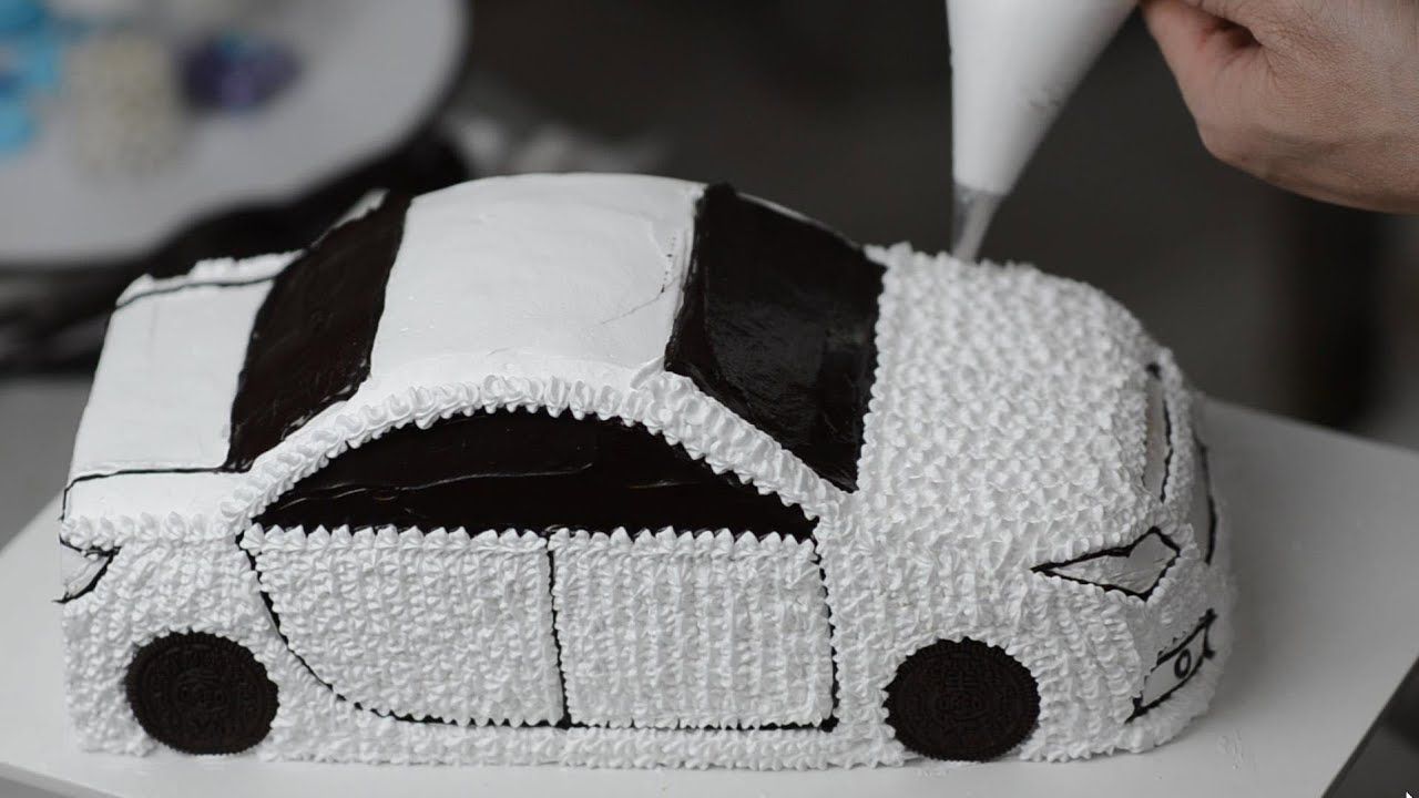 Instructions for making a car-shaped birthday cake for kids / Cakes for boys / Unique birthday cake - YouTube Cartoon Birthday Cake, Cars Birthday Cake, Unique Birthday Cakes, Car Cakes For Boys, Kids Cake, Boy Cakes, Car Shaped Cake, Cars Cake Design, Cake Designs For Kids