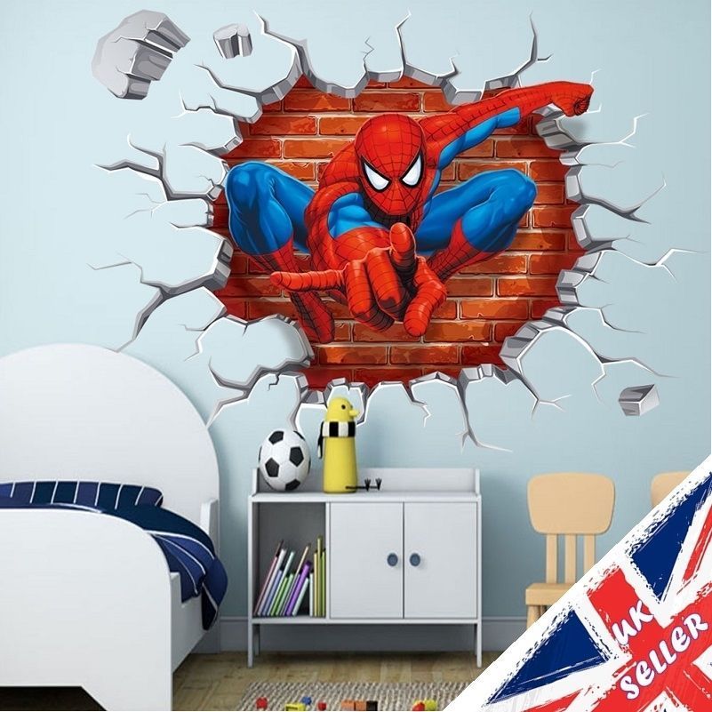 OFFICIAL MARVEL Spiderman Avengers Wall Stickers Mural Wallpaper Bedroom Vinyl