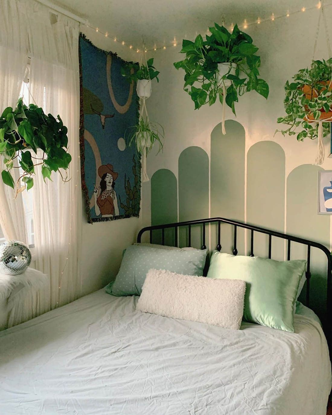 Painted Arch Walls Are So Hot Right Now Trending Little Gold Pixel Bedroom Decor Bedroom Wall Home Decor